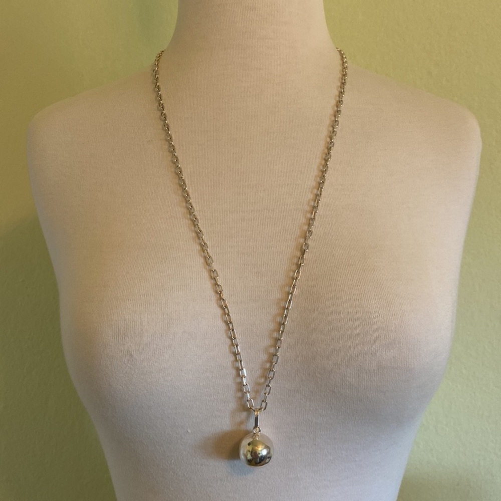 Small Silver Ball Charm